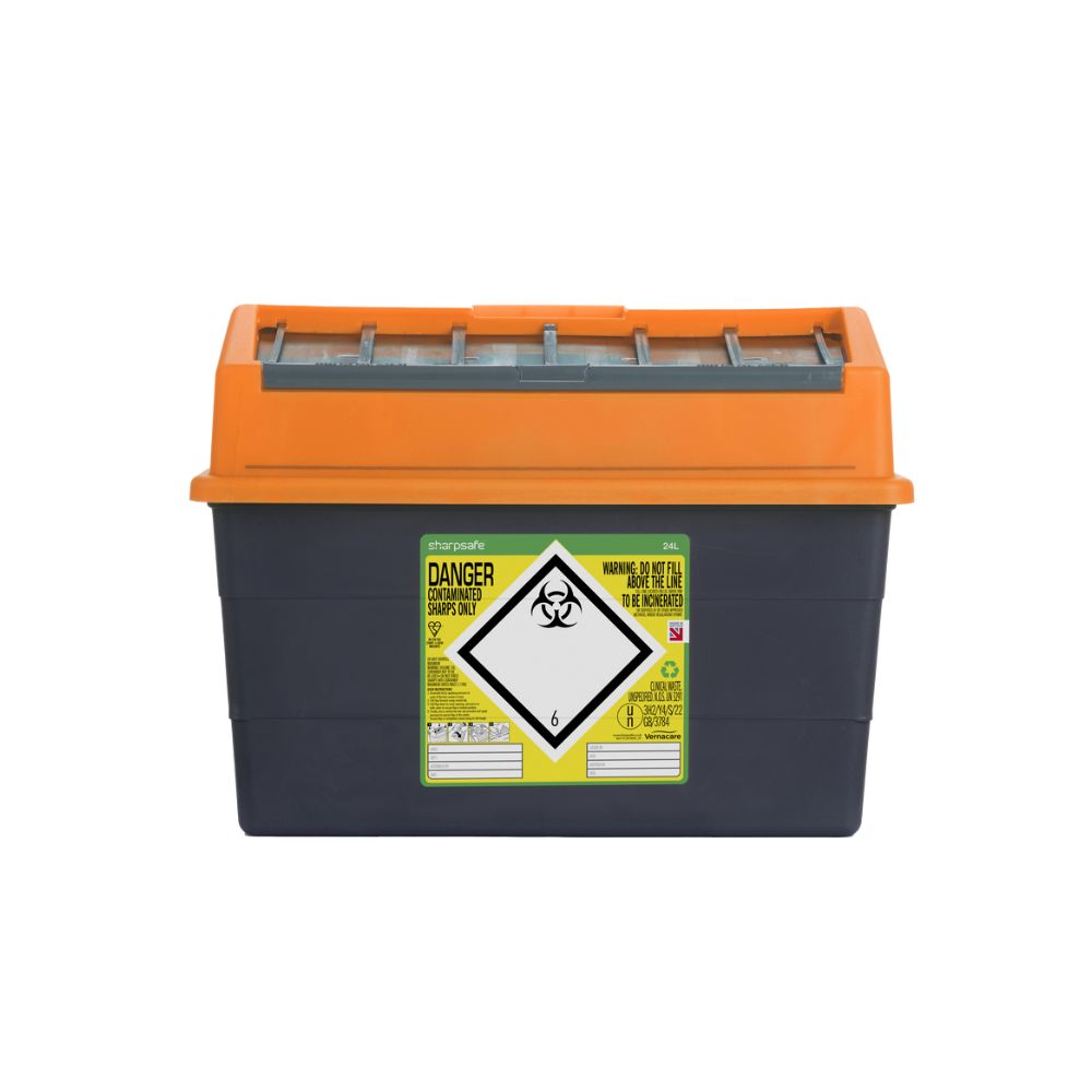 24 Liter Sharpsafe Orange Affaldsbeholder